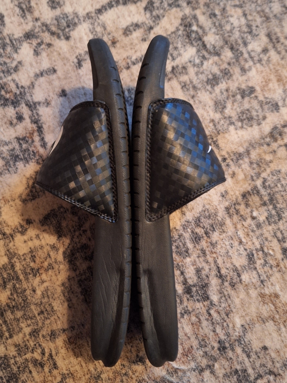 Womens Nike Black Slides with White Swoosh. SZ 8 - Picture 5 of 8